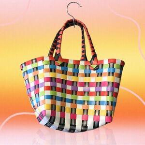 Colorful Woven Tote Bag